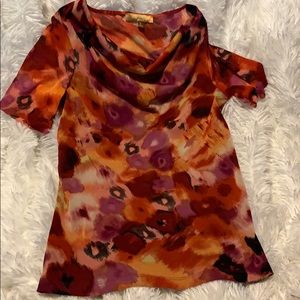 4/$50 Ellen Tracy stretchy meshy semi sheer top